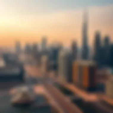 Overview of Dubai's skyline with prominent real estate developments