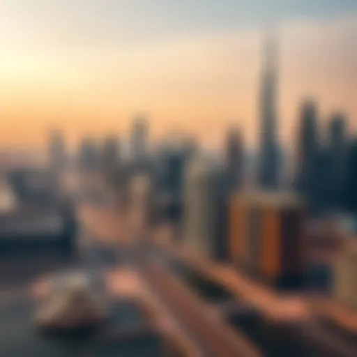 Overview of Dubai's skyline with prominent real estate developments