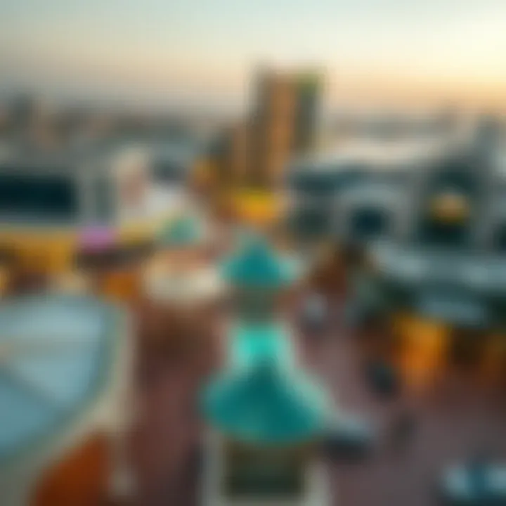 Vibrant City Walk Surroundings of فندق روف سيتي ووك دبي Aerial view of vibrant City Walk area surrounding فندق روف سيتي ووك دبي