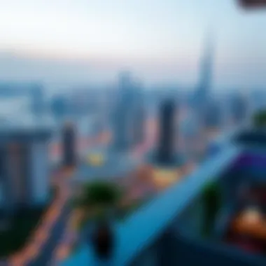 Panoramic skyline view from the Dusit Thani Residence emphasizing the prime location