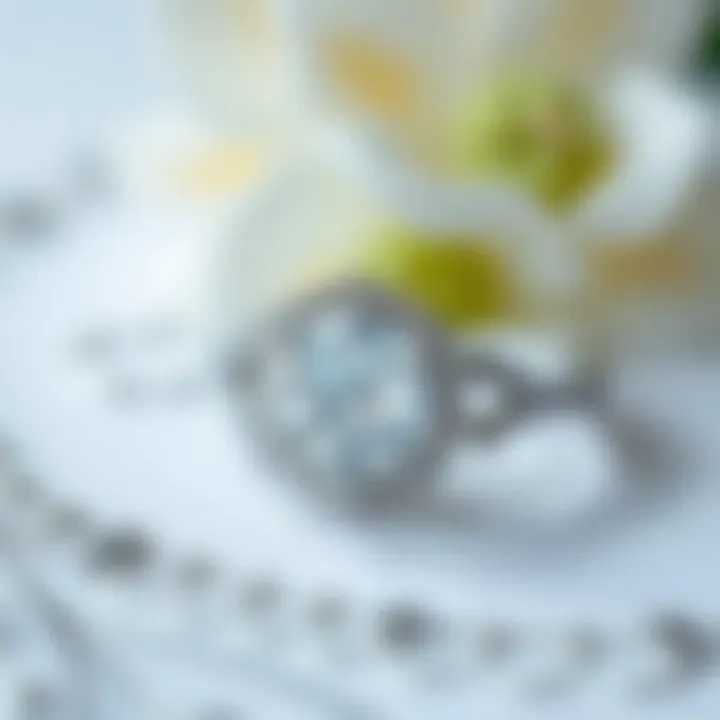 Close-up of exquisite silver jewelry reflecting market elegance