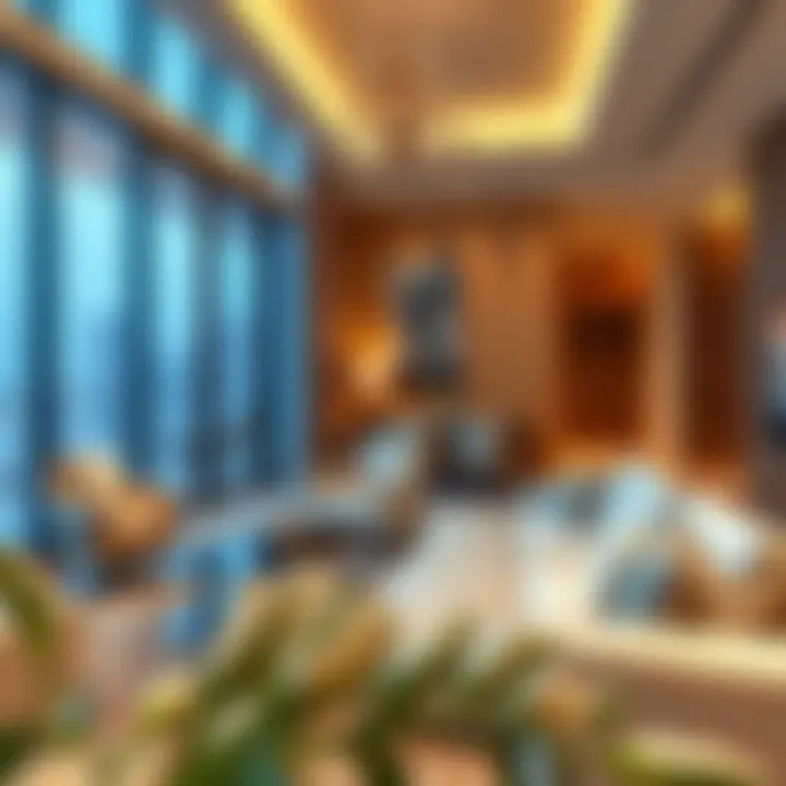 Interior design layout of a luxury apartment in Emaar Beachfront highlighting elegance and comfort