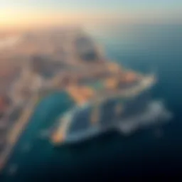 Aerial view of Emaar Maritime City showcasing its sprawling layout and waterfront.