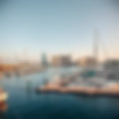 Vibrant Marina Area in Emaar Maritime City Vibrant marina area with yachts and upscale amenities in Emaar Maritime City.