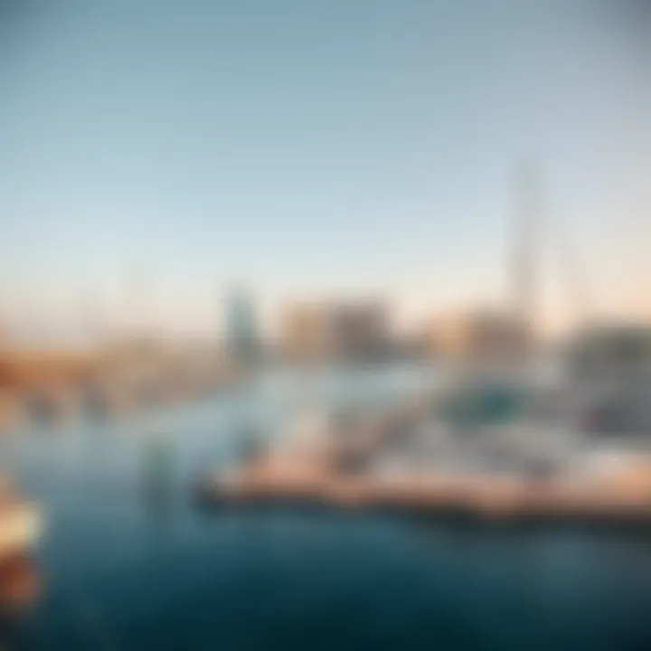 Vibrant Marina Area in Emaar Maritime City Vibrant marina area with yachts and upscale amenities in Emaar Maritime City.