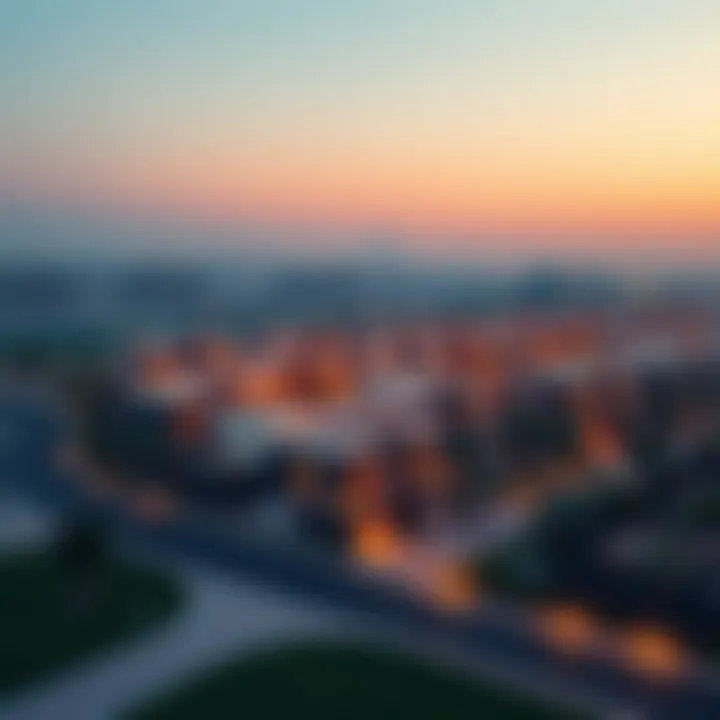 Aerial view of Emaar Villas located in a prime Dubai location