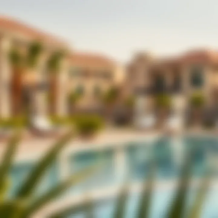 Luxurious community amenities in a Dubai residential area