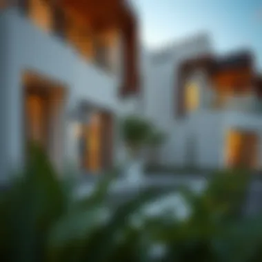 Modern architectural design of new homes in Dubai