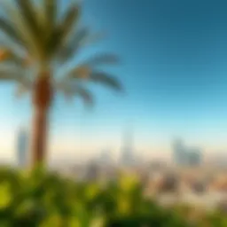 Stunning skyline view of new residential developments in Dubai