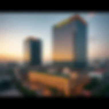 Aerial View of Empire Heights Business Centre Aerial view of Empire Heights Business Centre showcasing its unique architectural design