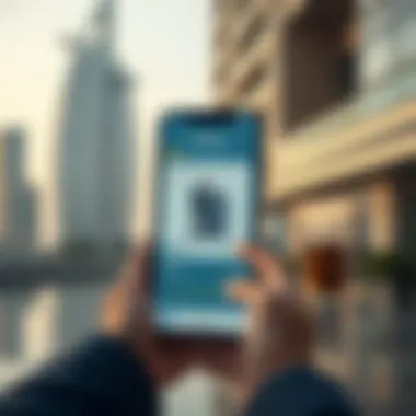 Managing Finances in Dubai A digital finance application showcasing budget management features with a Dubai landmark visible
