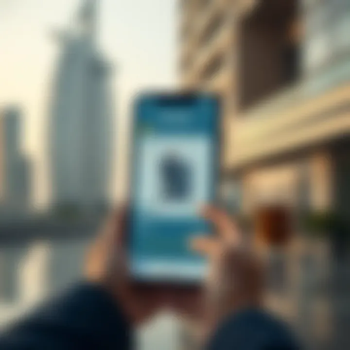 Managing Finances in Dubai A digital finance application showcasing budget management features with a Dubai landmark visible