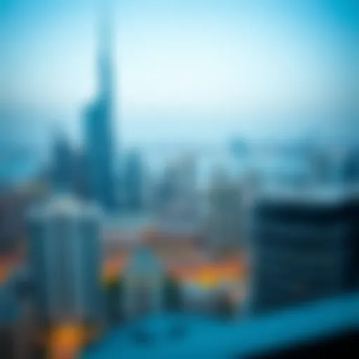 Aerial view of Dubai skyline showcasing luxury properties