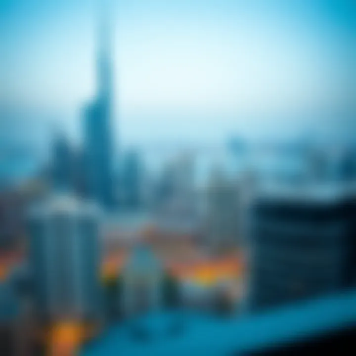 Aerial view of Dubai skyline showcasing luxury properties