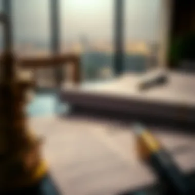 Close-up of real estate contracts and financial documents