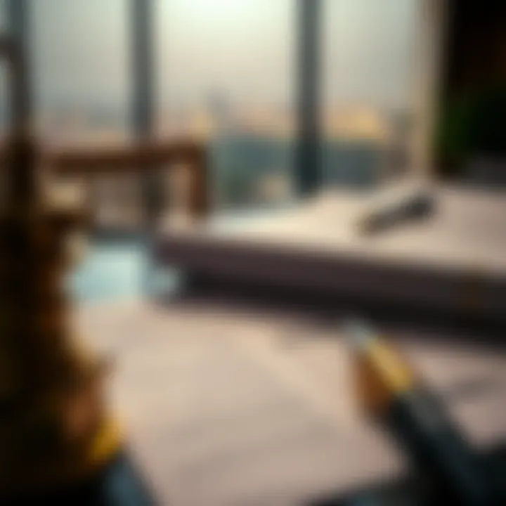 Close-up of real estate contracts and financial documents