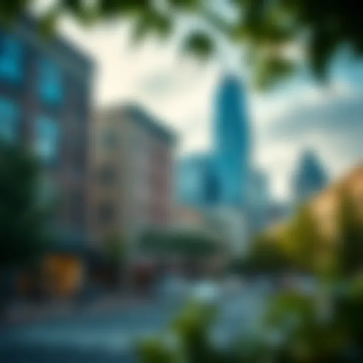 Vibrant Bank Street Overview Panoramic view of Bank Street highlighting commercial and residential synergy