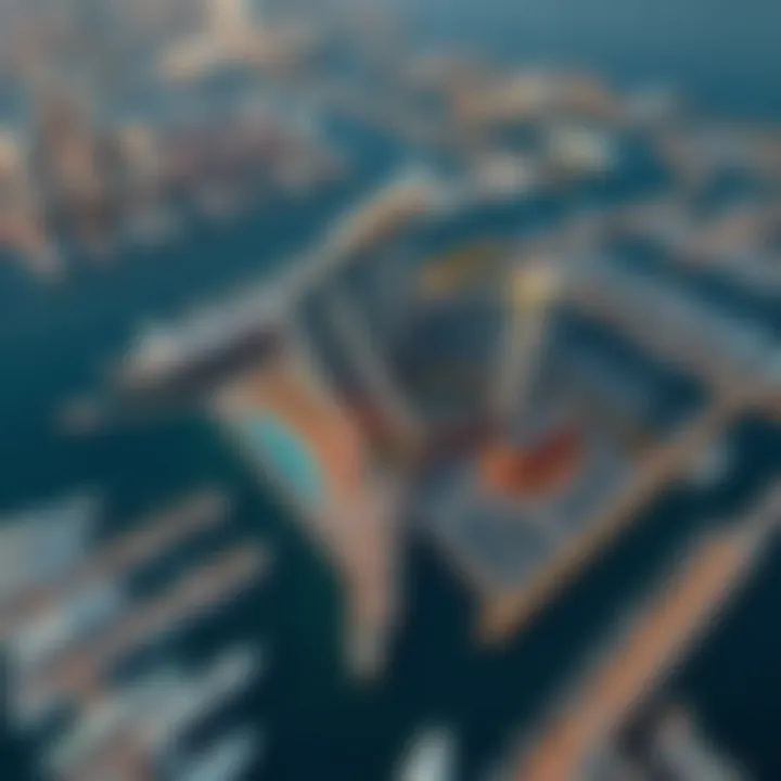 Aerial View of 23 Marina Aerial view of 23 Marina showcasing its unique design