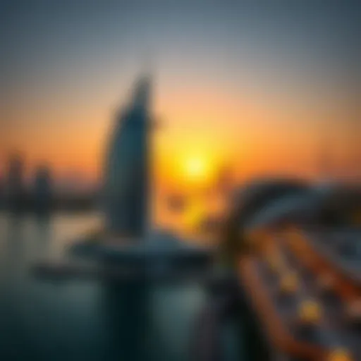 Stunning view of Ain Dubai at sunset