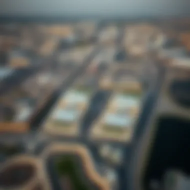 Aerial view of Ajman Industrial Area One showcasing its expansive layout and infrastructure