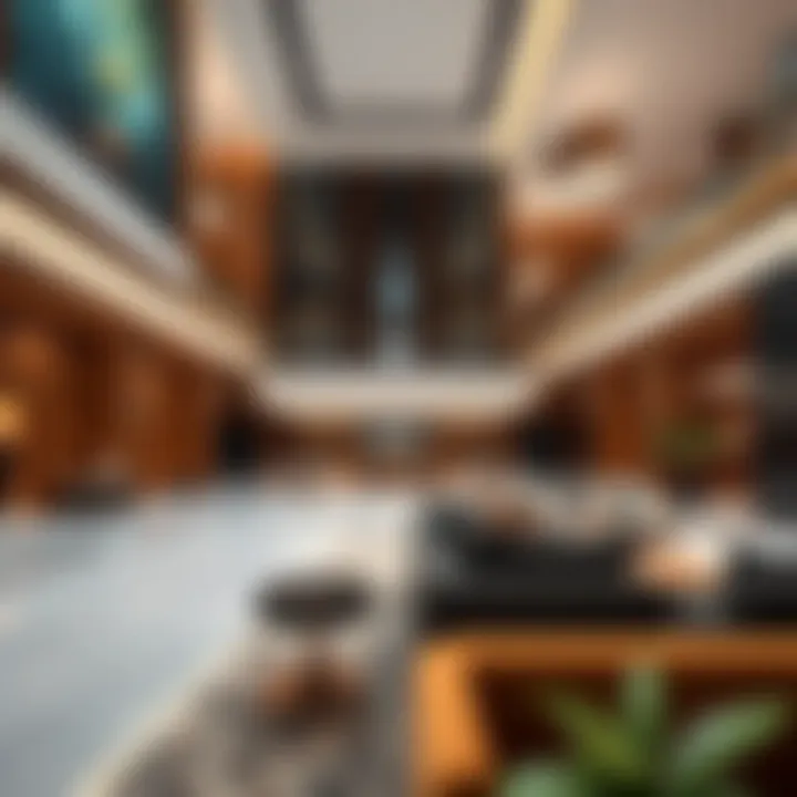 Luxurious lobby interior of Al Faris Building