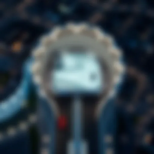 Aerial view of Al Jadaf Metro Station showcasing its architectural design