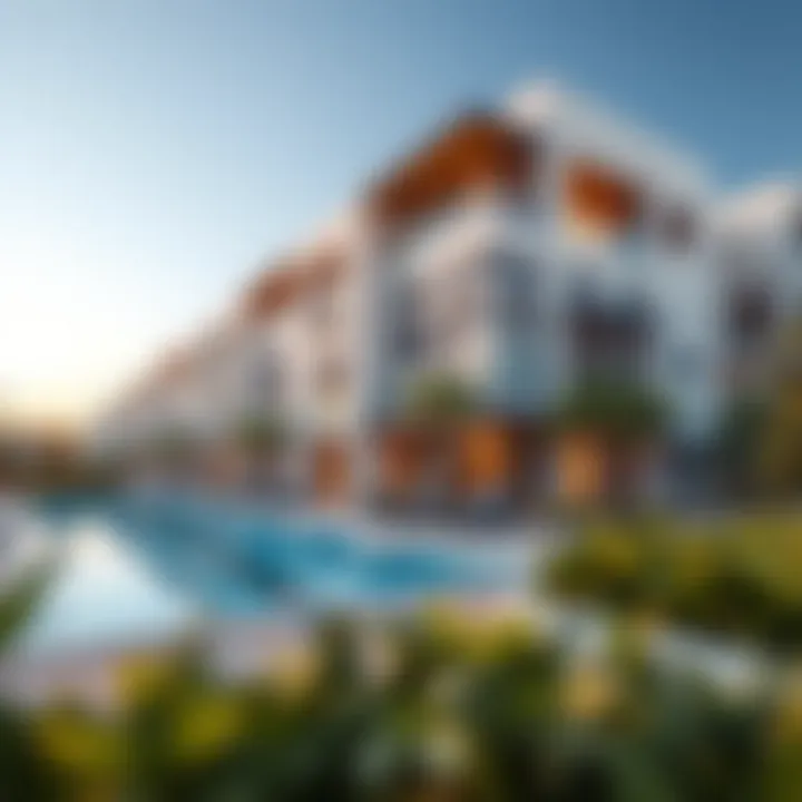 Luxurious residential buildings within Al Majaz 3.