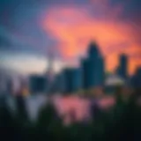 Stunning skyline of Al Maya Reem Island at sunset