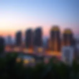 Elegant skyline view of Al Mizhar 1 at dusk