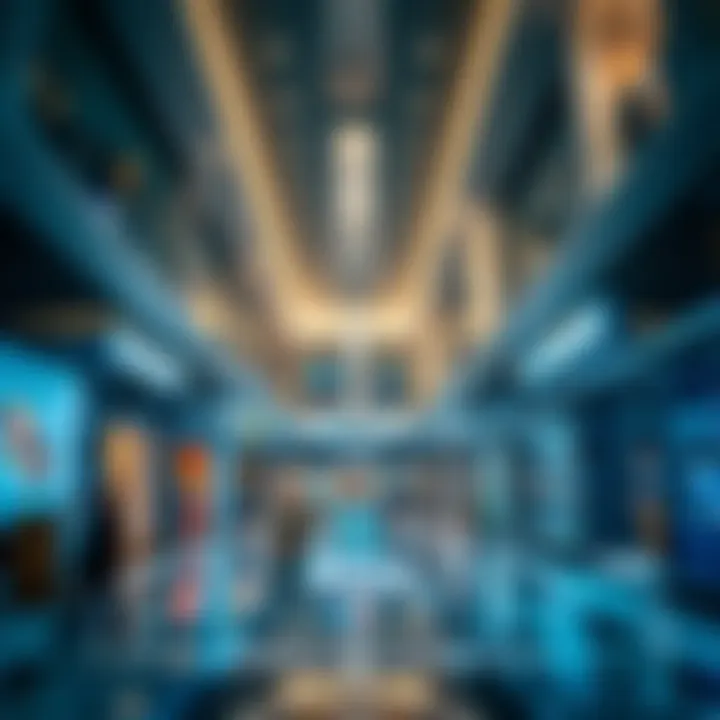 Interior shot of the vibrant shopping area within the mall