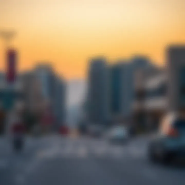 Modern Infrastructure in Al Mussafah Modern infrastructure and bustling streets of Al Mussafah