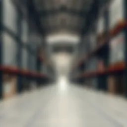 Warehouse interior showcasing spacious storage solutions