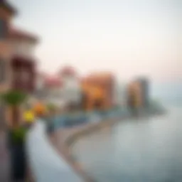 A captivating view of Al Seef Waterfront showcasing traditional and modern architectural elements