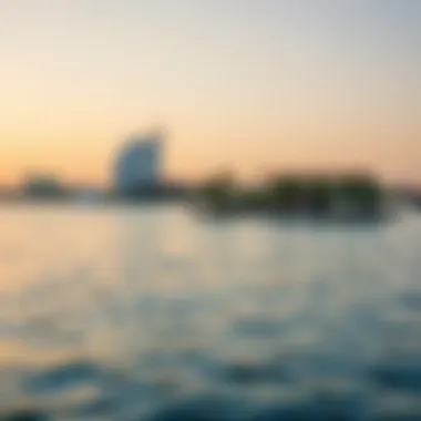 Serene waterfront view highlighting the blend of nature and urban living