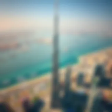Aerial View of Ameri Tower Aerial perspective showcasing Ameri Tower's location in Dubai