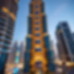 Stunning architectural view of Amna Tower