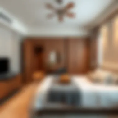 Cozy bedroom setup in Al Nahda apartment