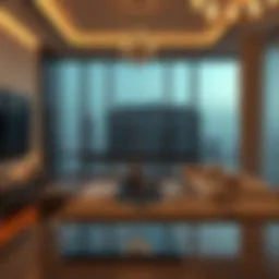 Luxurious apartment interior showcasing modern design