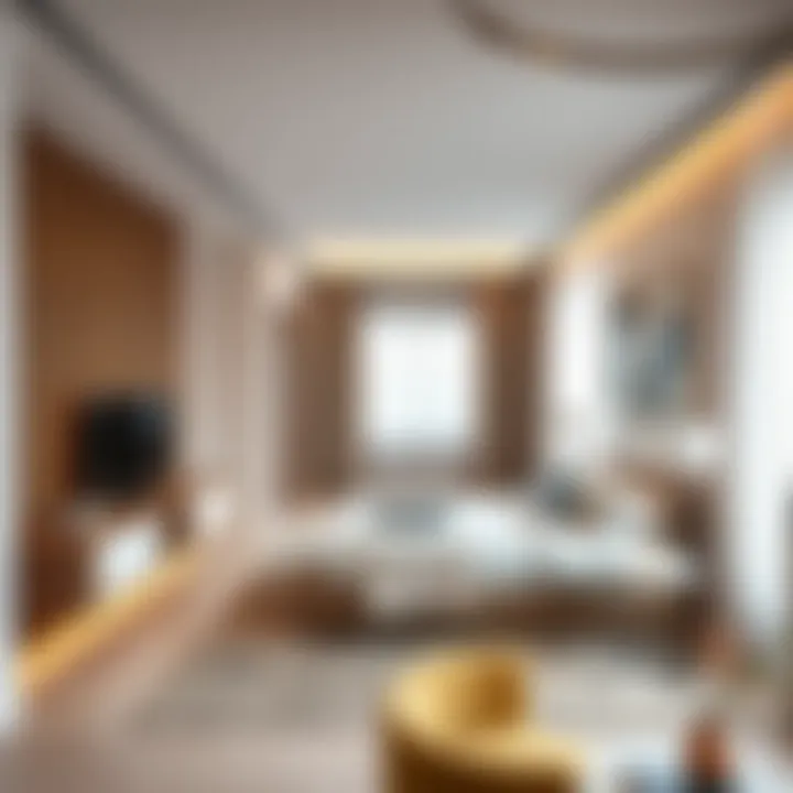 Stylish interiors of a studio apartment in Atria Studios