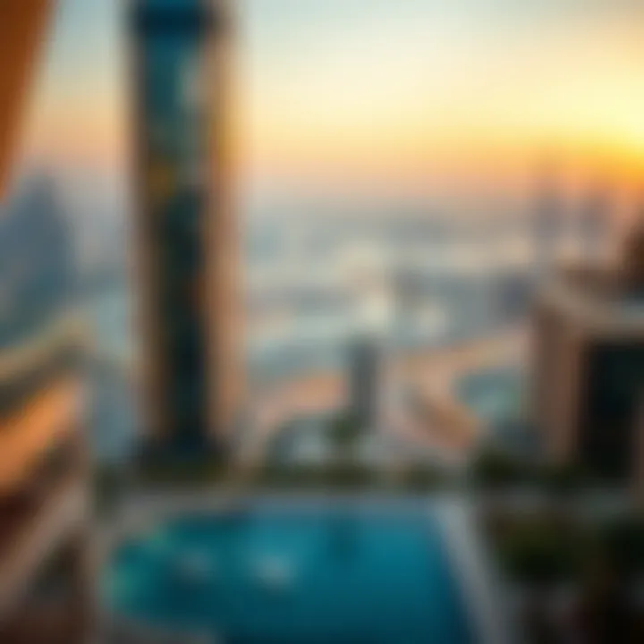 Panoramic View of Dubai Skyline from Azizi Residence Panoramic view of Dubai skyline from Azizi Residence