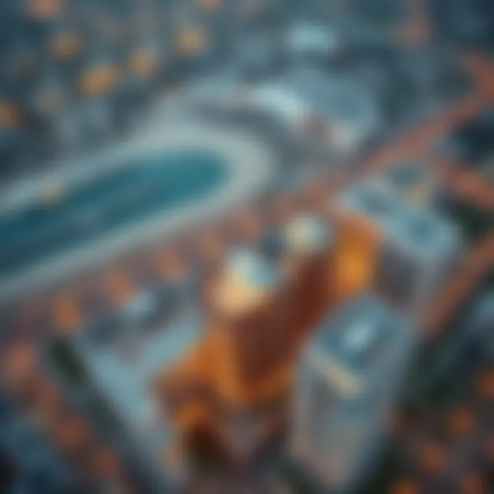 Prime Location Aerial View of Baccarat Residences Aerial view of Baccarat Residences highlighting its prime location in Dubai