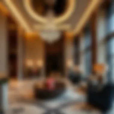 Elegant Lobby Design of Baccarat Residences Luxurious lobby of Baccarat Residences featuring elegant design and decor