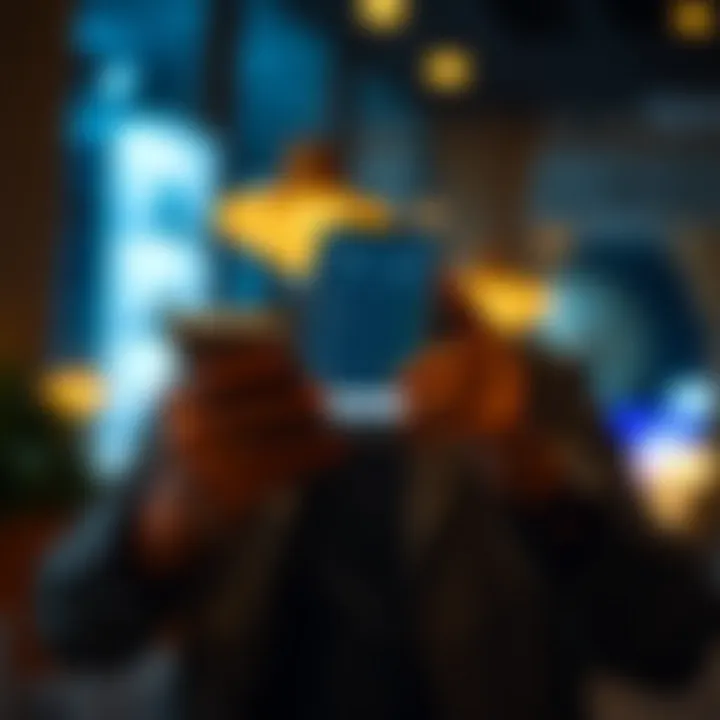 A person using a mobile banking app to manage finances