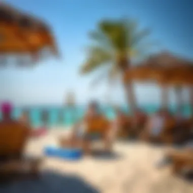Vibrant beach activities