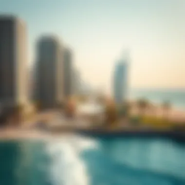 Scenic View of Jumeirah Beach and Recreational Areas Scenic beach view along Jumeirah Beach with recreational areas