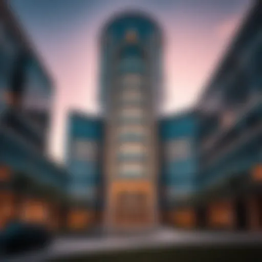 Modern architectural design of BLS Khaleej Centre