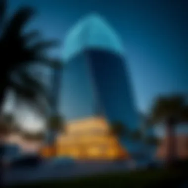 Modern Architectural Marvel: The Blue Diamond Building Stunning exterior view of the Blue Diamond Building showcasing its modern design