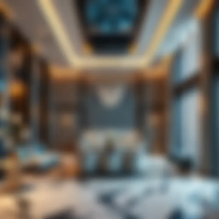 Luxurious Interiors: A Glimpse Inside the Blue Diamond Building Interior features highlighting luxury finishes in the Blue Diamond Building