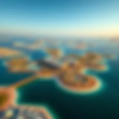 Aerial view of بلوواترز showcasing the luxurious island