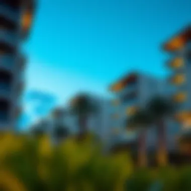 Modern residential buildings showcasing architectural elegance in Choithrams Bay Avenue